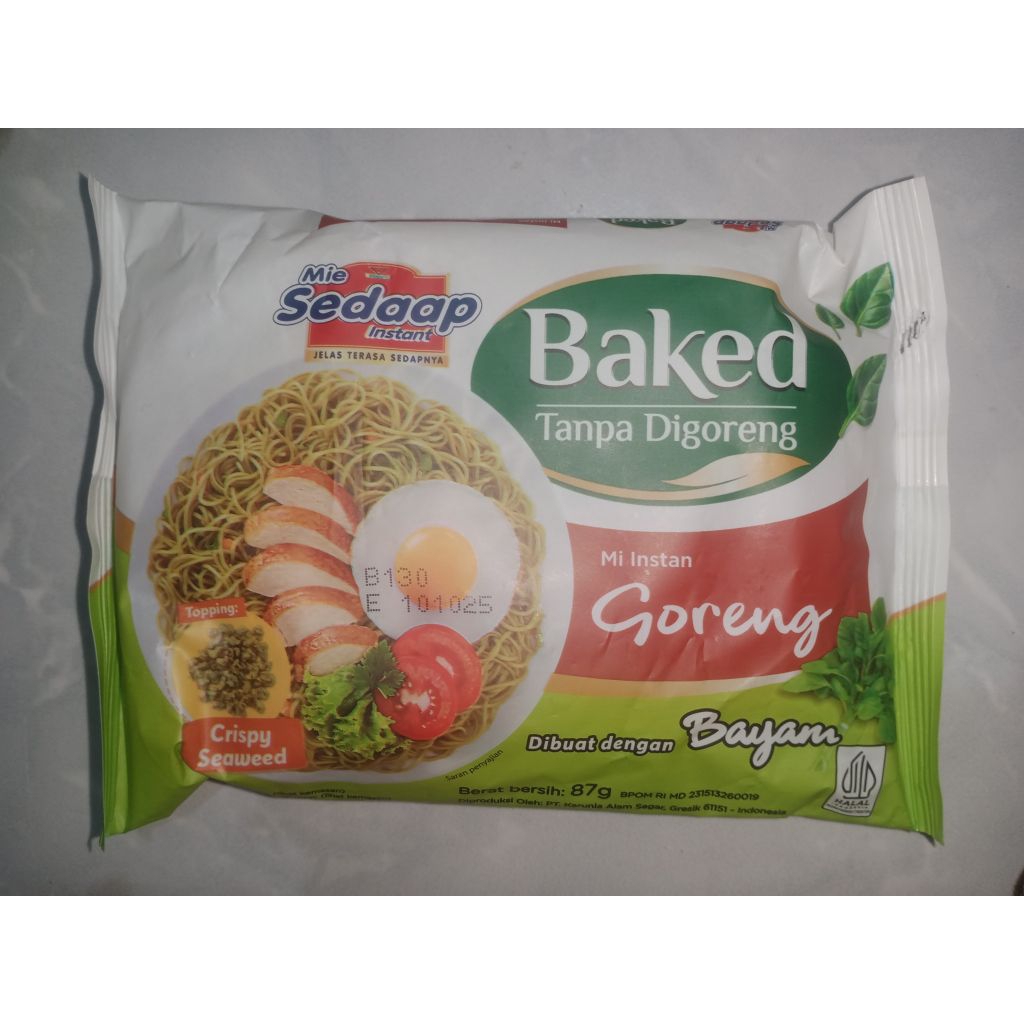

mie sedaap baked goreng 87 gram per bungkus