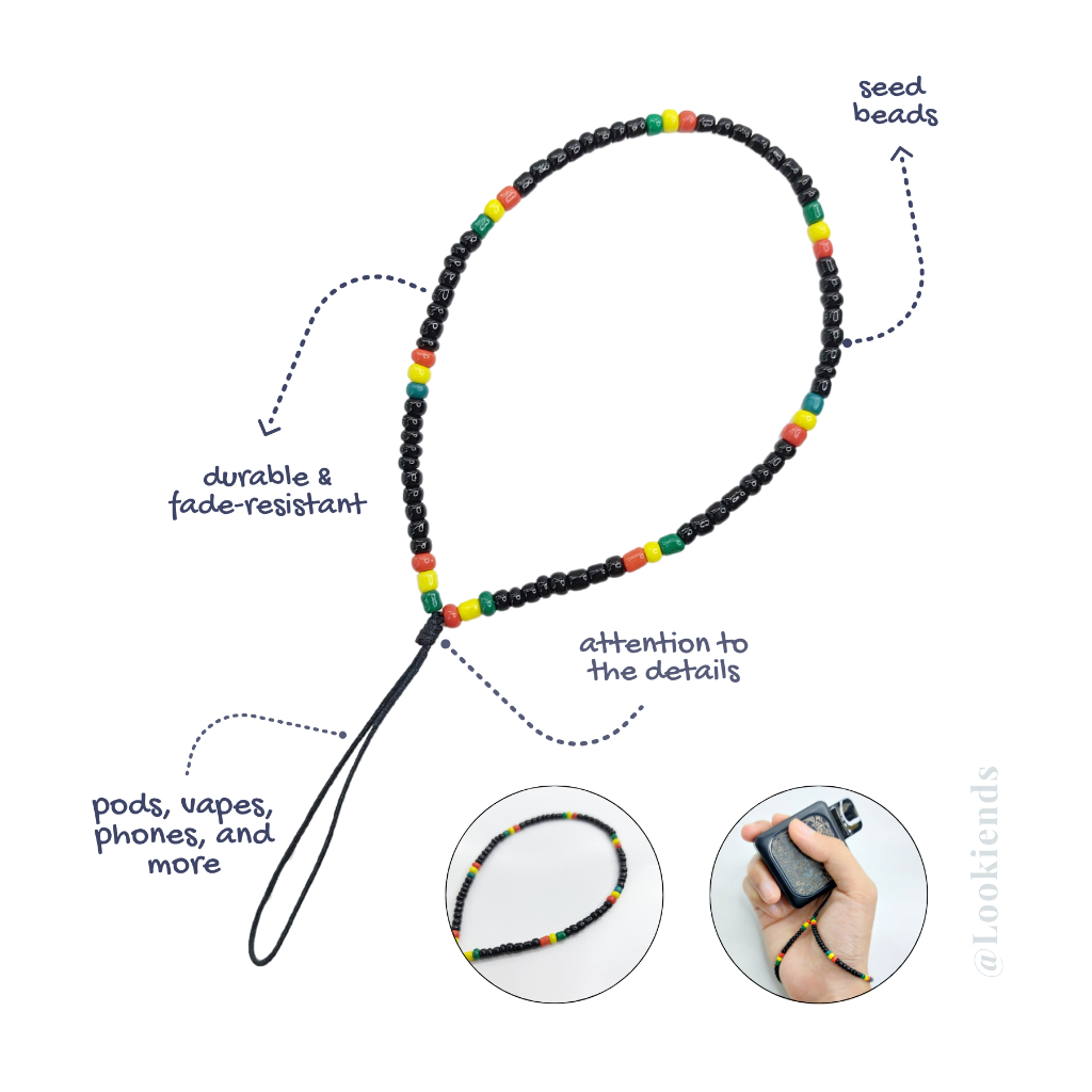 Rasta Classic Wrist Holder -  Multifunctional Pod, Vape, Phone Strap & Keychain // Pegelangan Tangan