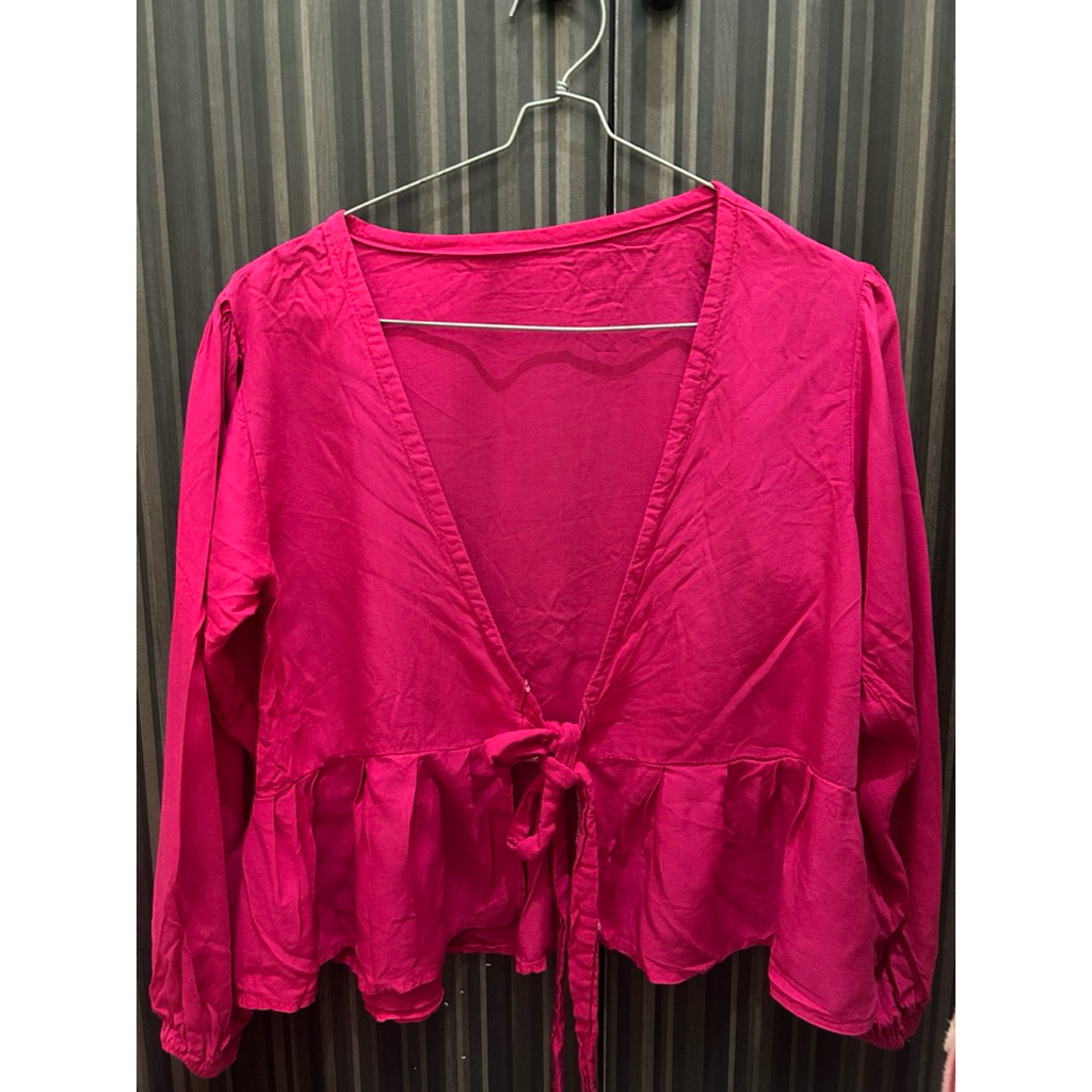 preloved cardigan warna magenta