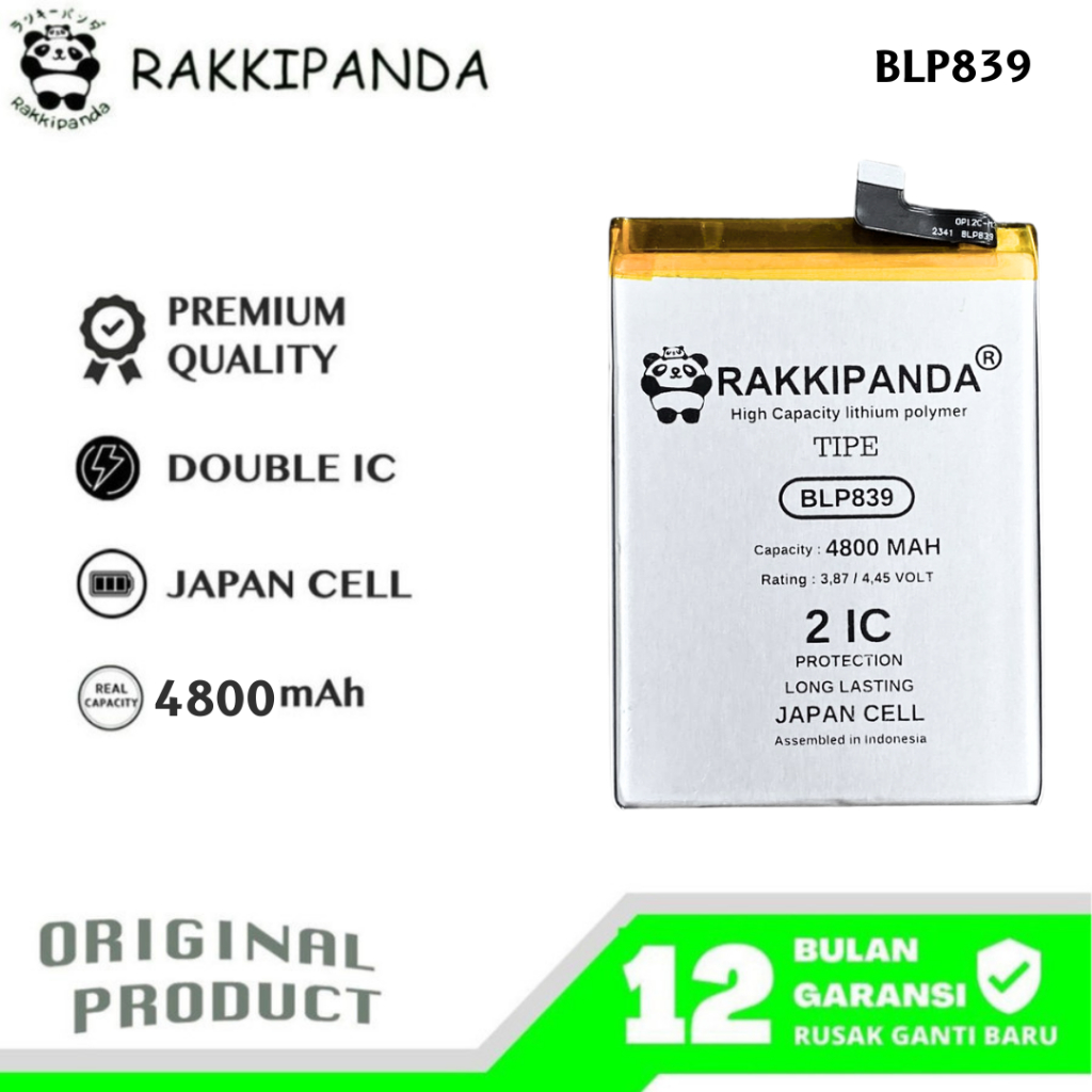 RakkiPanda - BLP839 Reno 5F / Reno 5Z / Reno 6Z / A95 5G Batre Batrai Baterai