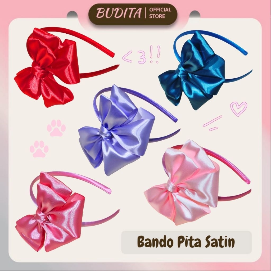 bando pita | Bando | bando kain| Bando Lucu | Bando Pita Satin Jumbo - BDT