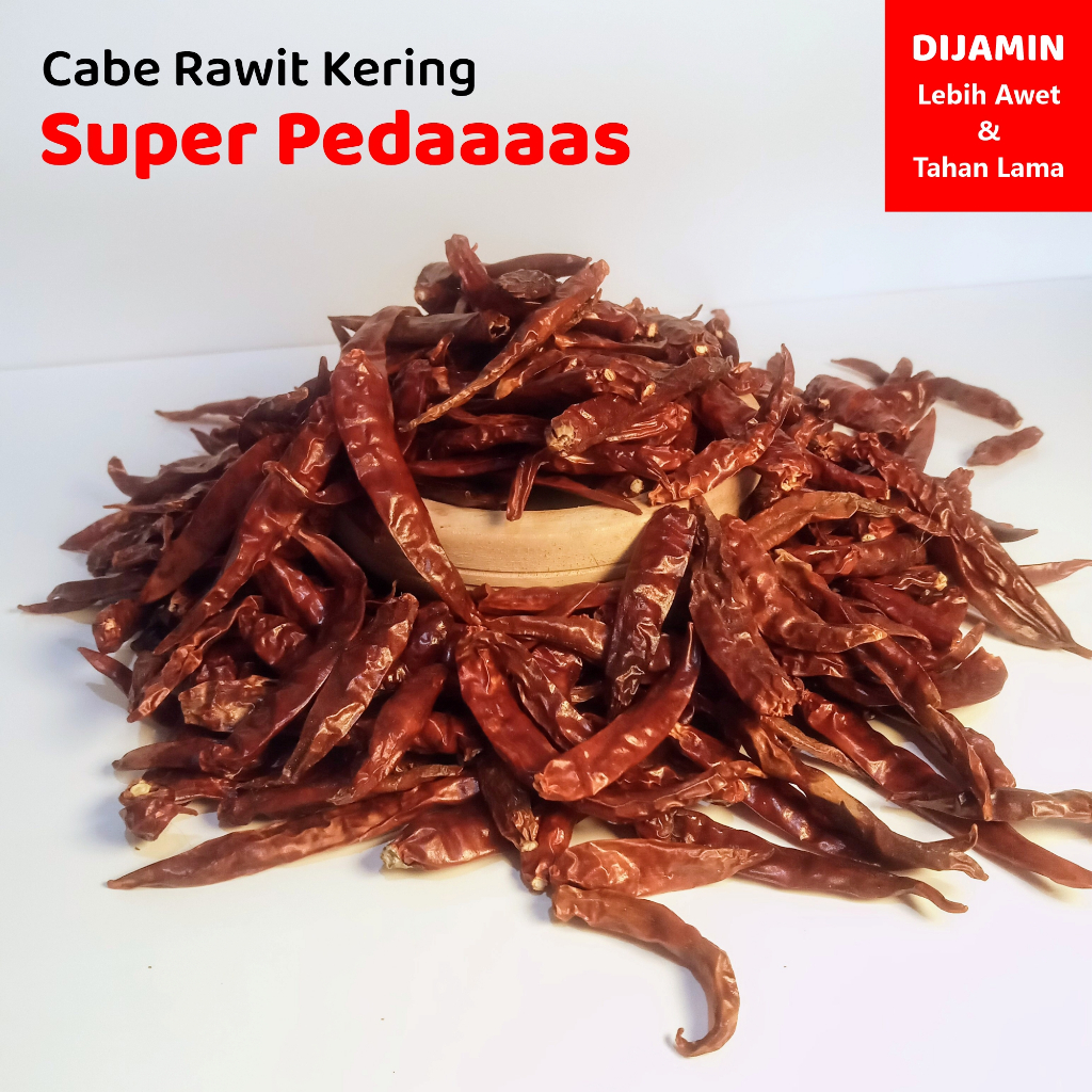 

Cabe Rawit Kering Teja Tanpa Tangkai Pedas Tahan Lama