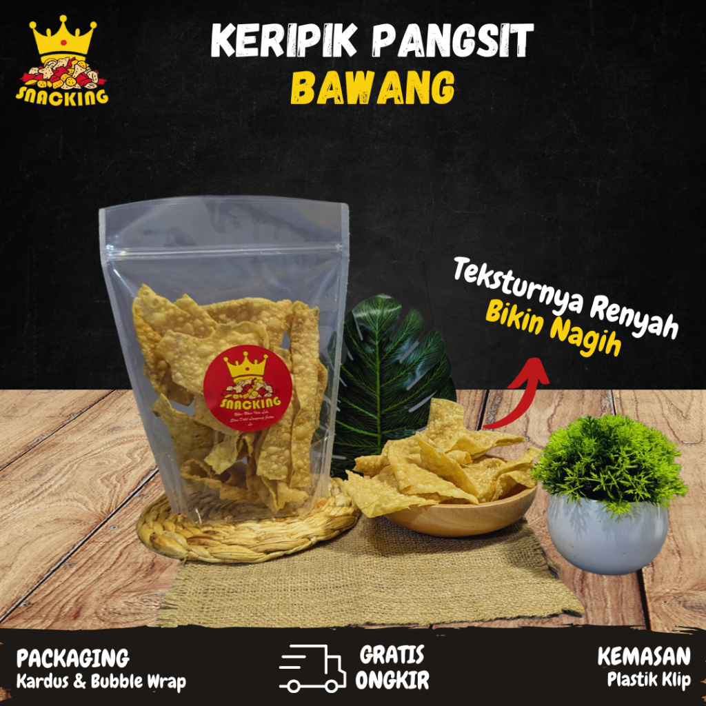 

Keripik Pangsit / Keripik Bawang Pangsit Makanan Ringan Cemilan Snack Kiloan 250gram 150gram
