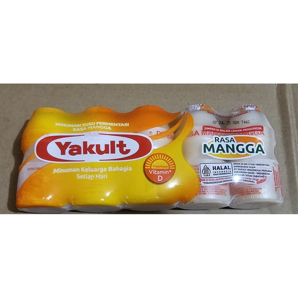 

Yakult Susu Fermentasi Rasa Mangga 350ml (isi 5pcs×70ml)
