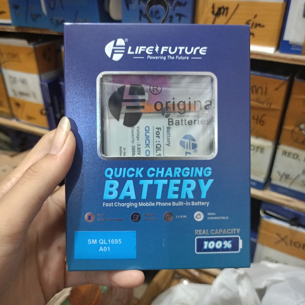 Batre Hp Life Future Samsung A01 Quick Charging Original