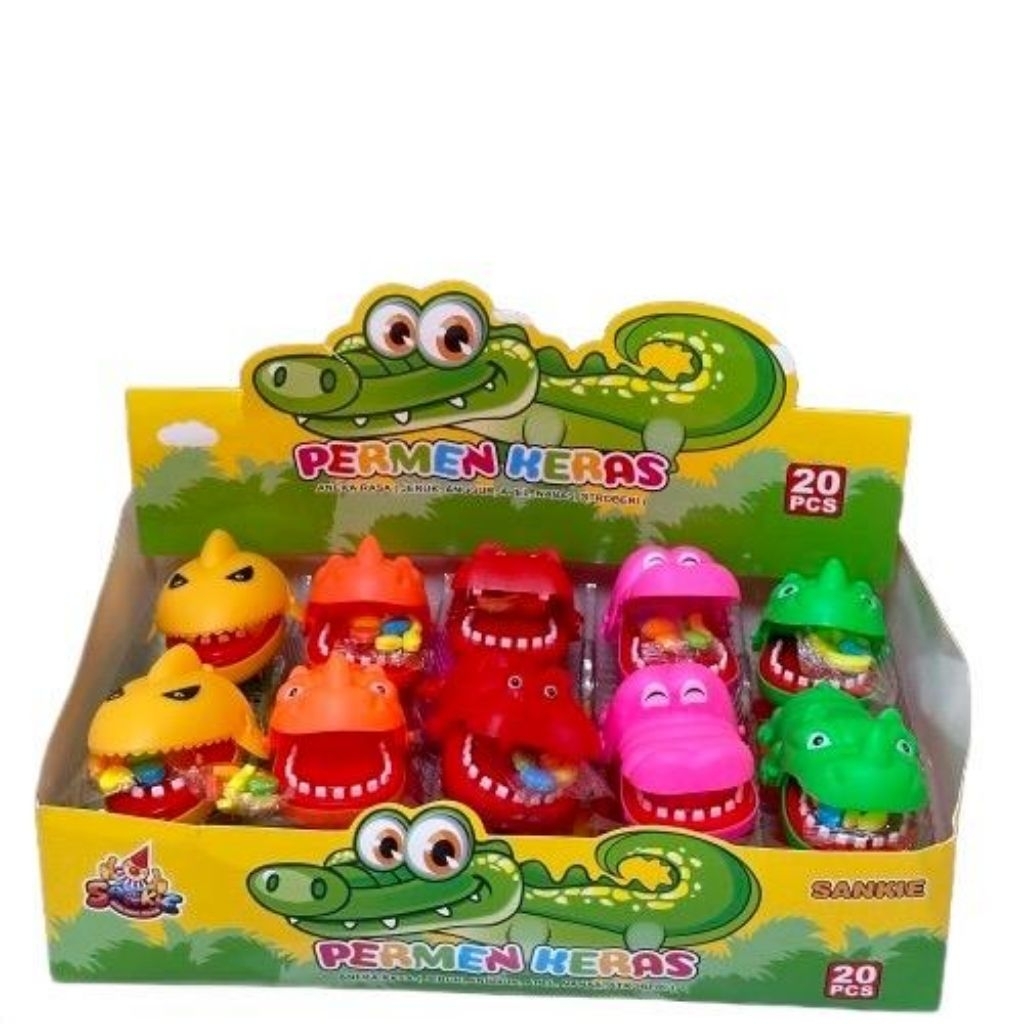 

Permen Keras Sankie Bentuk Buaya & Hippo Isi 20pc