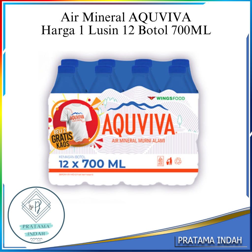 

Air Mineral AQUVIVA Air Minum Kemasan Aquviva 700ml Harga 1 Lusin isi 12 Botol