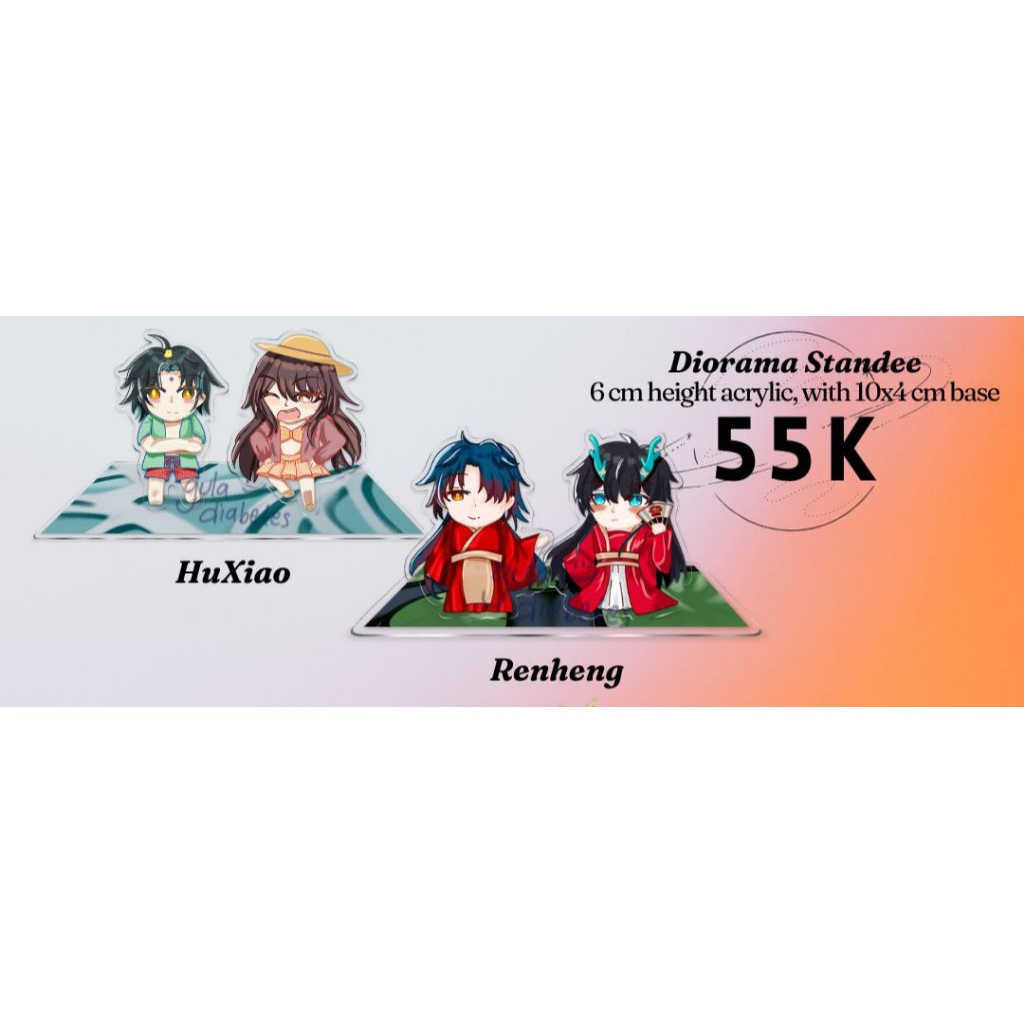 [BACA DESKRIPSI] DIORAMA STANDEE FANART GENSHIN IMPACT HONKAI STAR RAIL DANHENG BLADE HUTAO XIAO REN