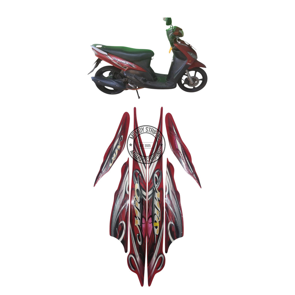 STIKER STRIPING MIO 2010 MERAH