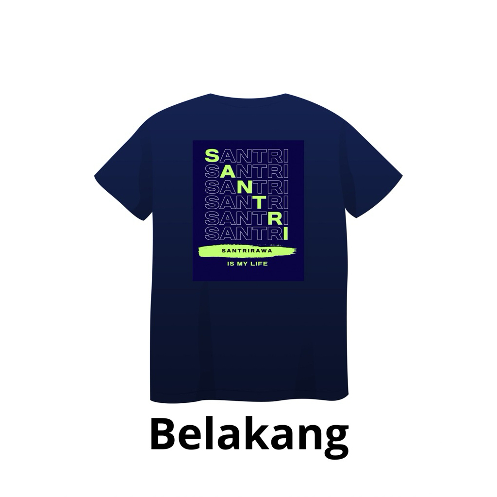 Kaos Santri desain trend Bysantrirawa (santri) combed 24s