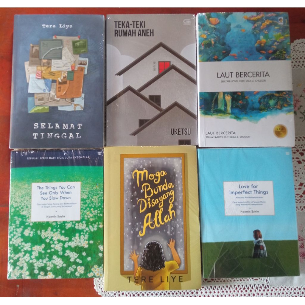 

BUKU NOVEL DAN SELF IMPROVEMENT (BARU dan ORI) ~ Laut Bercerita, The Psychology of Money, Dunia Sophie, Selamat Tinggal, Haemin Sunim
