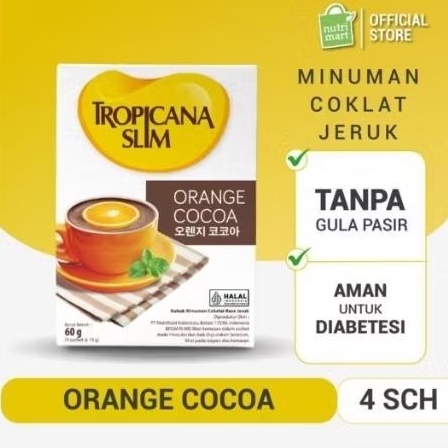 

Tropicana slim orange cacao 4 sachet
