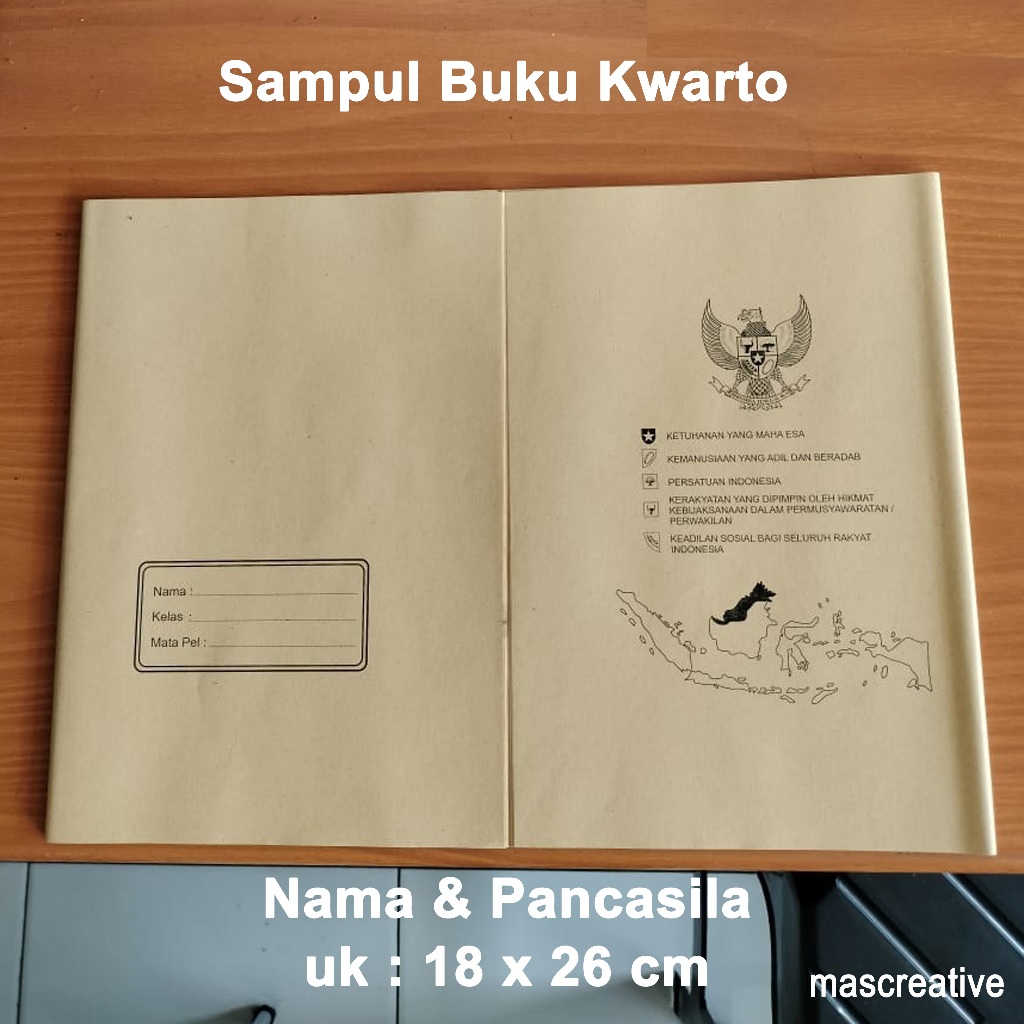 

Sampul Buku Coklat KWARTO (Buku Pendek) | Sampul Coklat Bahan Samson