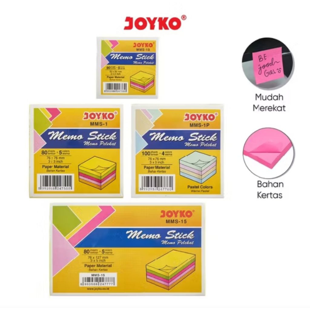 

Memo Stick Kertas Memo Tempel Joyko