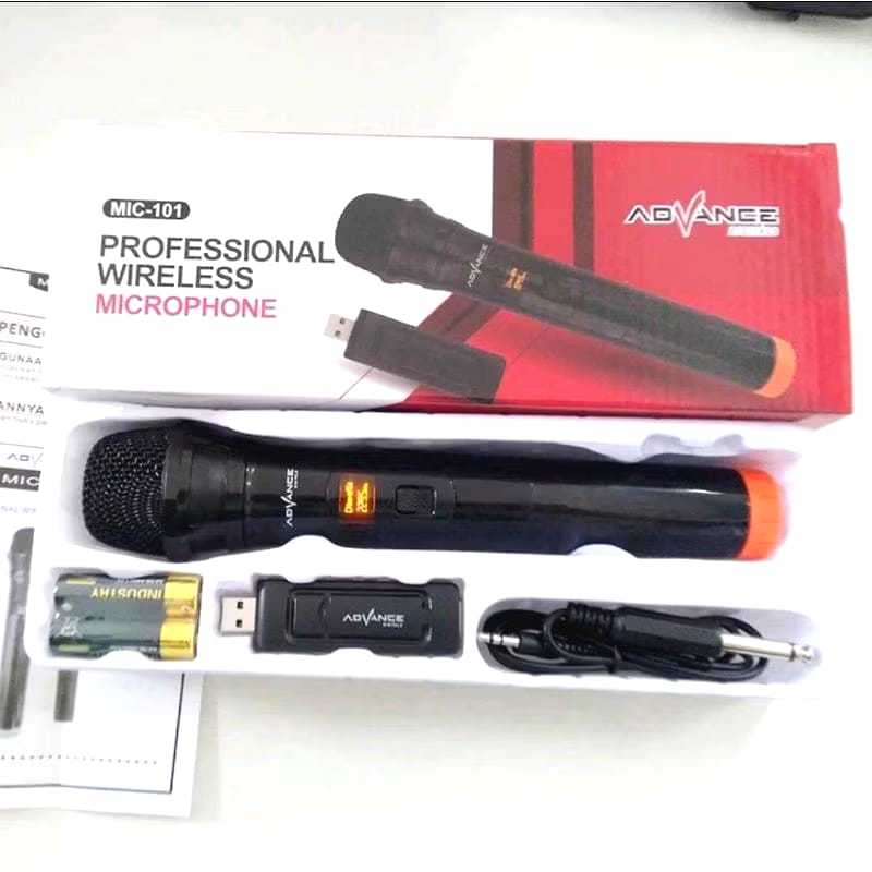 Advance Mic Wireless Microphone Mic Double Batrei (GBZ)