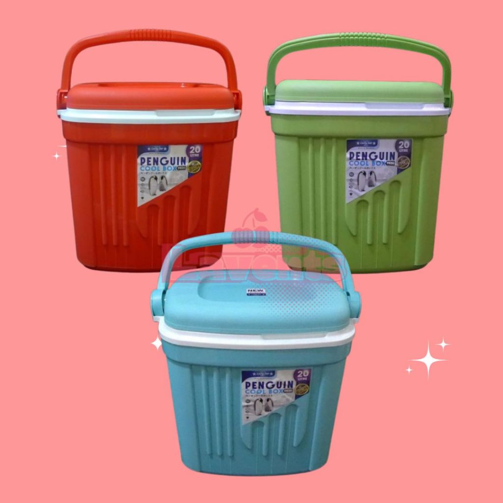 Box Es / Tempat Es Minuman Lucky Star Penguin Cool Box Storage 20L