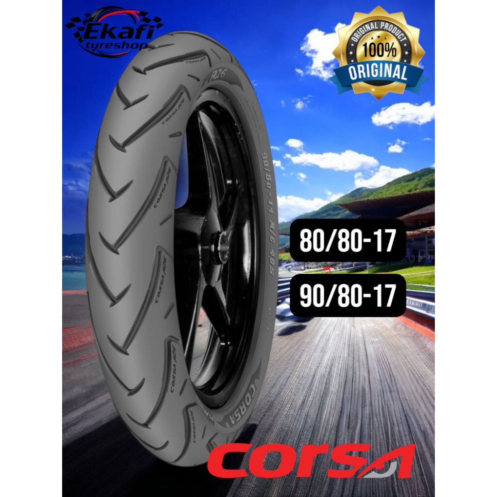 BAN DONAT TUBLESS RING 17 CORSA R26 80/80-17 90/80-17
