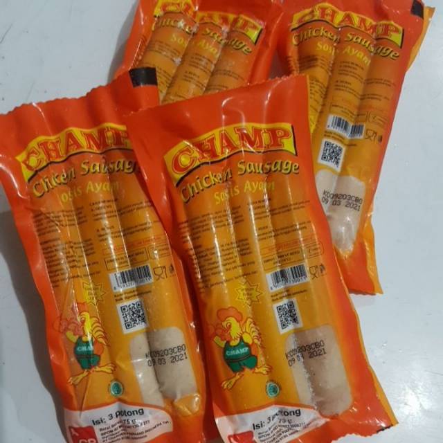 

CHAMP Sosis Ayam - Chicken Sausage isi 3 75g - Kheiza Frozen