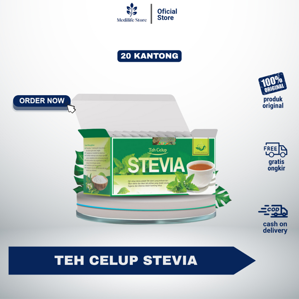 

Teh Stevia Tazakka Original – Herbal Celup Isi 20 Kantong | Menurunkan Berat Badan, Kontrol Gula Darah, Sehatkan Gigi