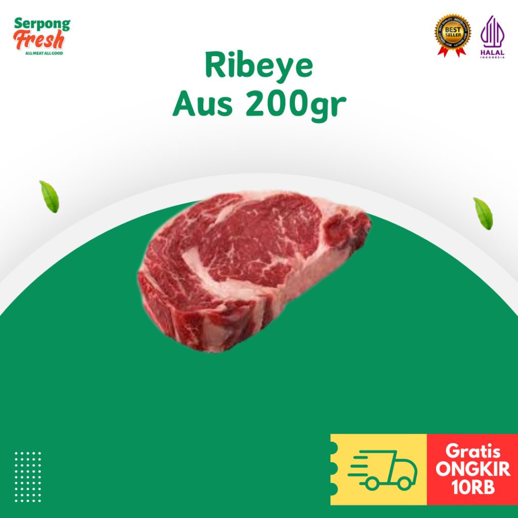 

Rib Eye Aus Import Daging Sapi Impor Cube Roll Beef Steak 200gr