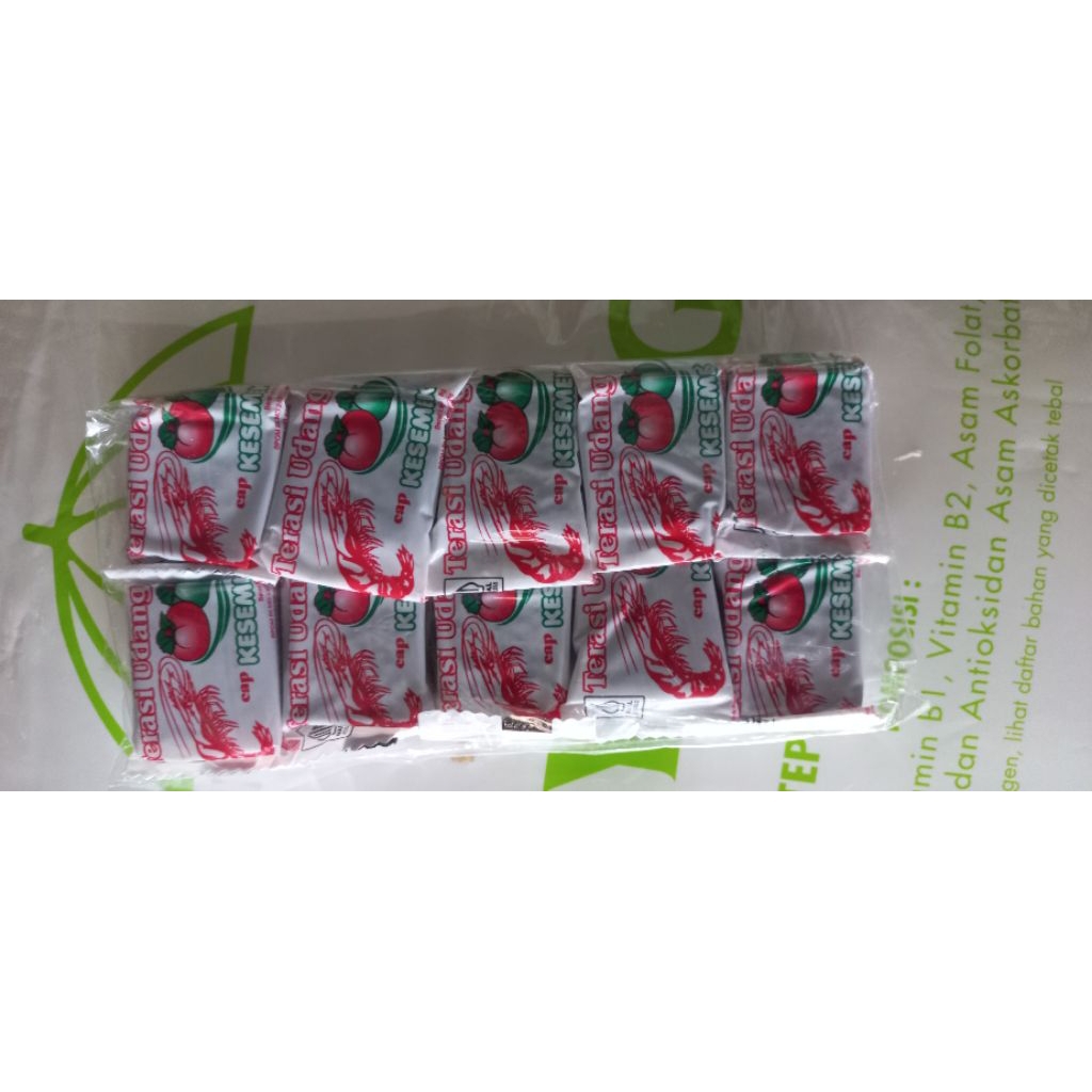 Terasi udang asli cap kesemek/terasi udang 1pck (10pcs)