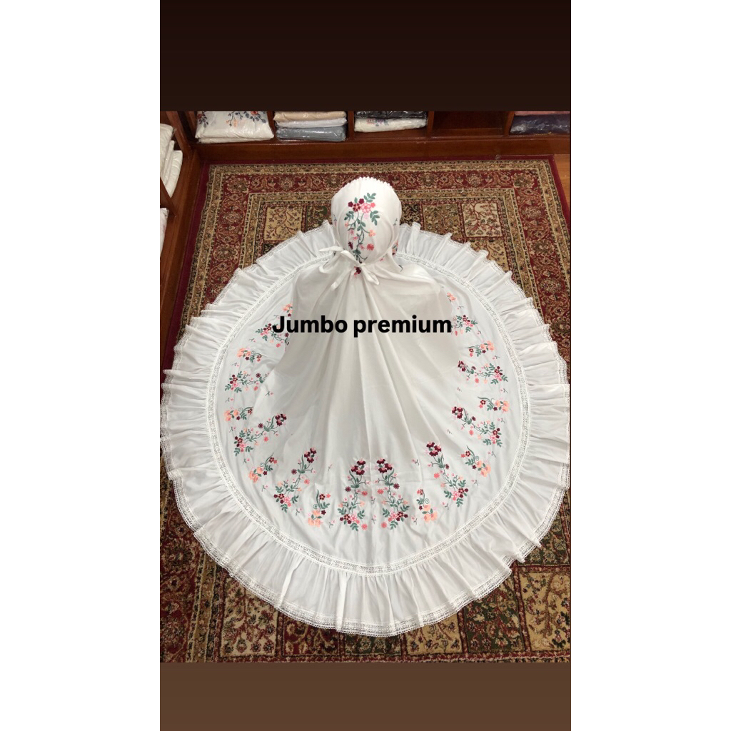 mukena katun bordir remple jumbo
