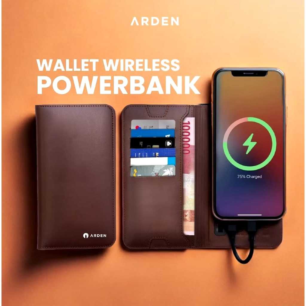 Powerbank Arden 6800mAh built in wallet and cable