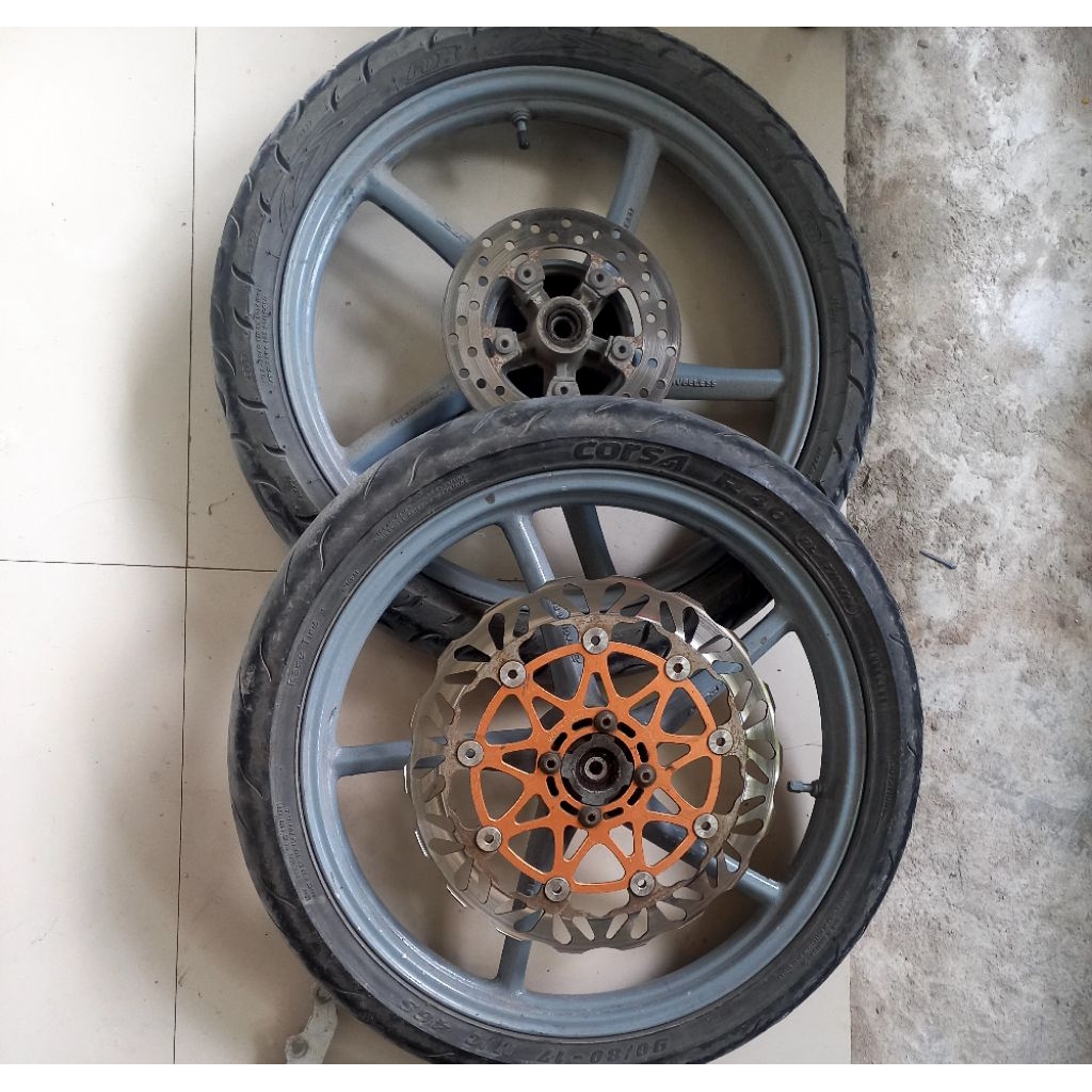 pelek second mx king RCB SP522 ukuran 160 depan belakang + ban depan belakang