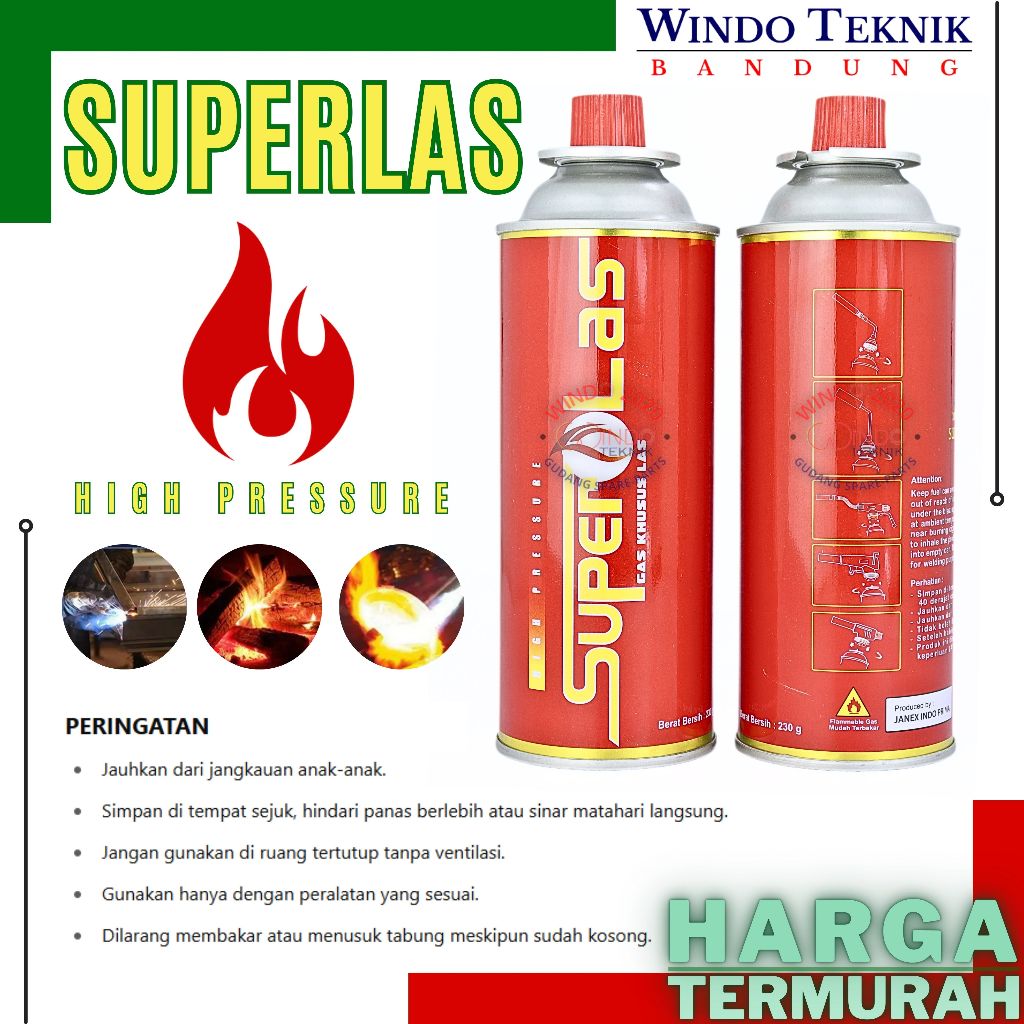 GAS KALENG SUPER LAS | GAS KOMPOR PORTEBEL SUPERLAS | GAS KALENG MINI | GAS CAMPING | GAS LAS | GAS 