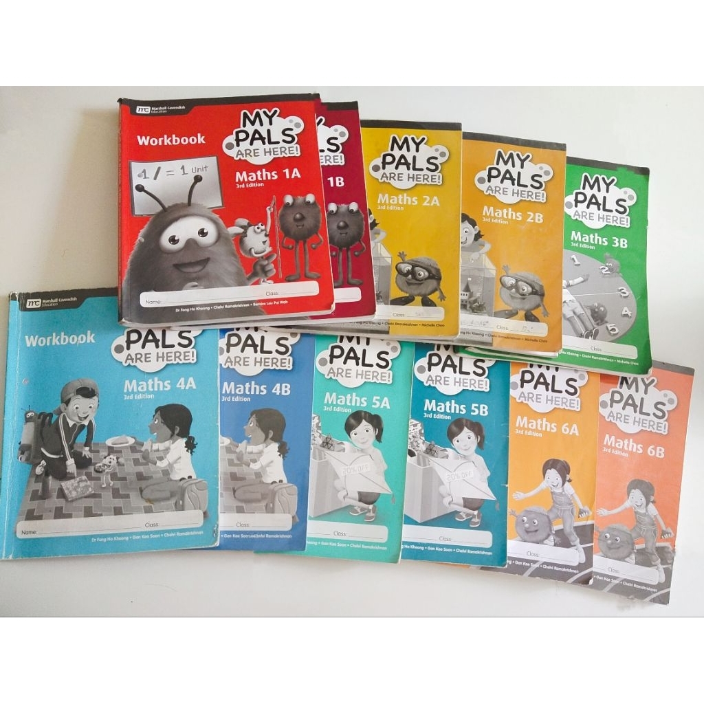 Buku Sekolah BEKAS ORI 2 Buku MY PALS ARE HERE Math 1A & 1B /  2A & 2B  / 4A & 4B / 5A & 5B / 6A & 6