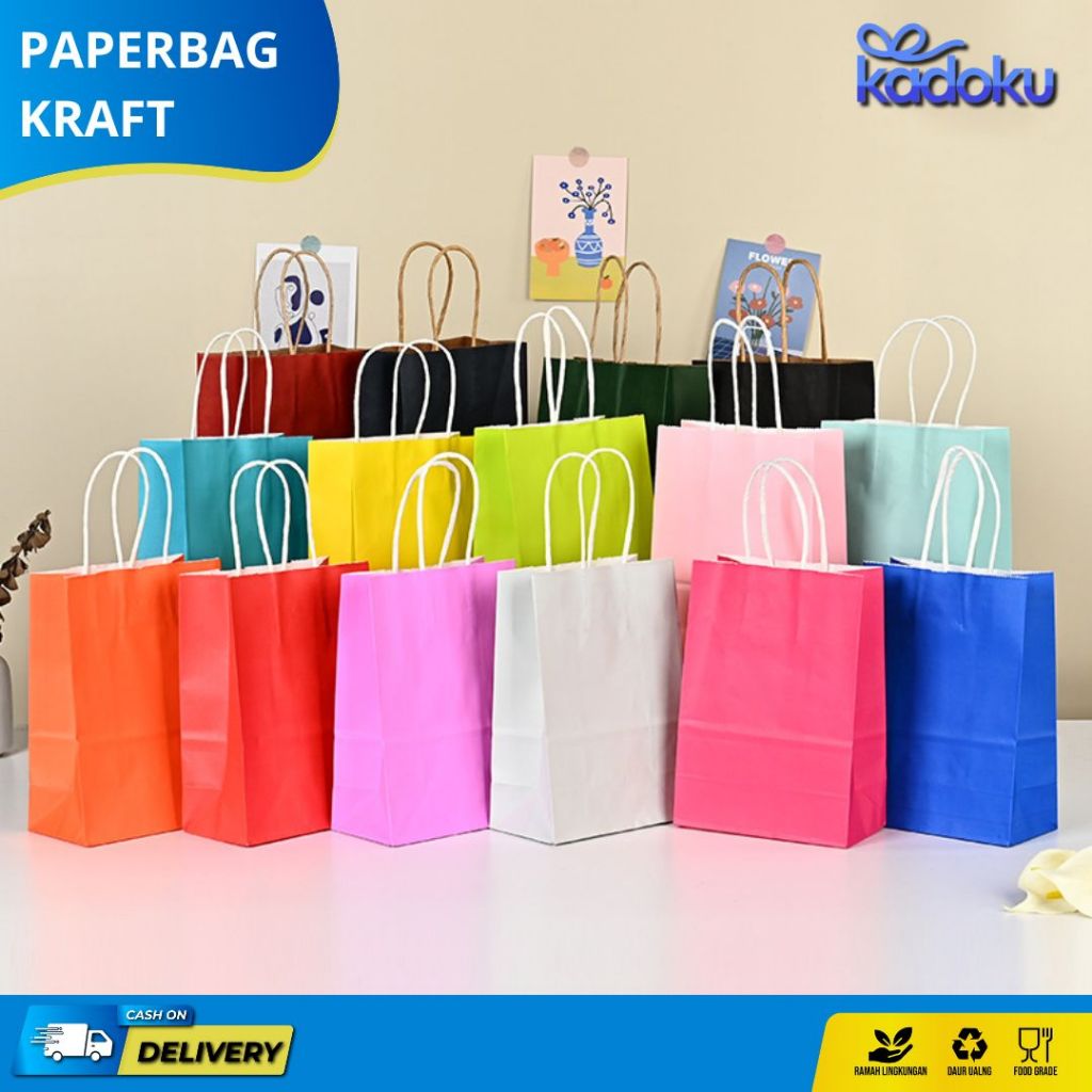 

Paperbag Kraft Polos / Goodie Bag Tali Kertas/ Paper bag Motif Polos Tua Muda/ Tas Kado Souvenir