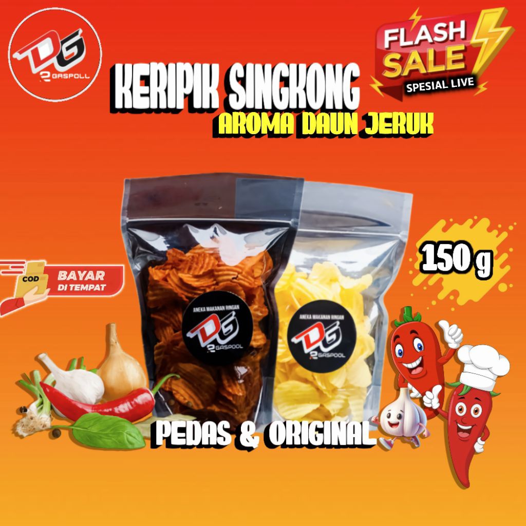 

KERIPIK SINGKONG DAUN JERUK 150g