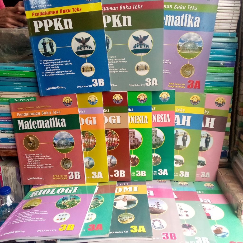 Buku Bekas Pendalaman Buku Teks PPKn, Matematika, Bahasa Indonesia, Kimia, Fisika, Ekonomi, Biologi,