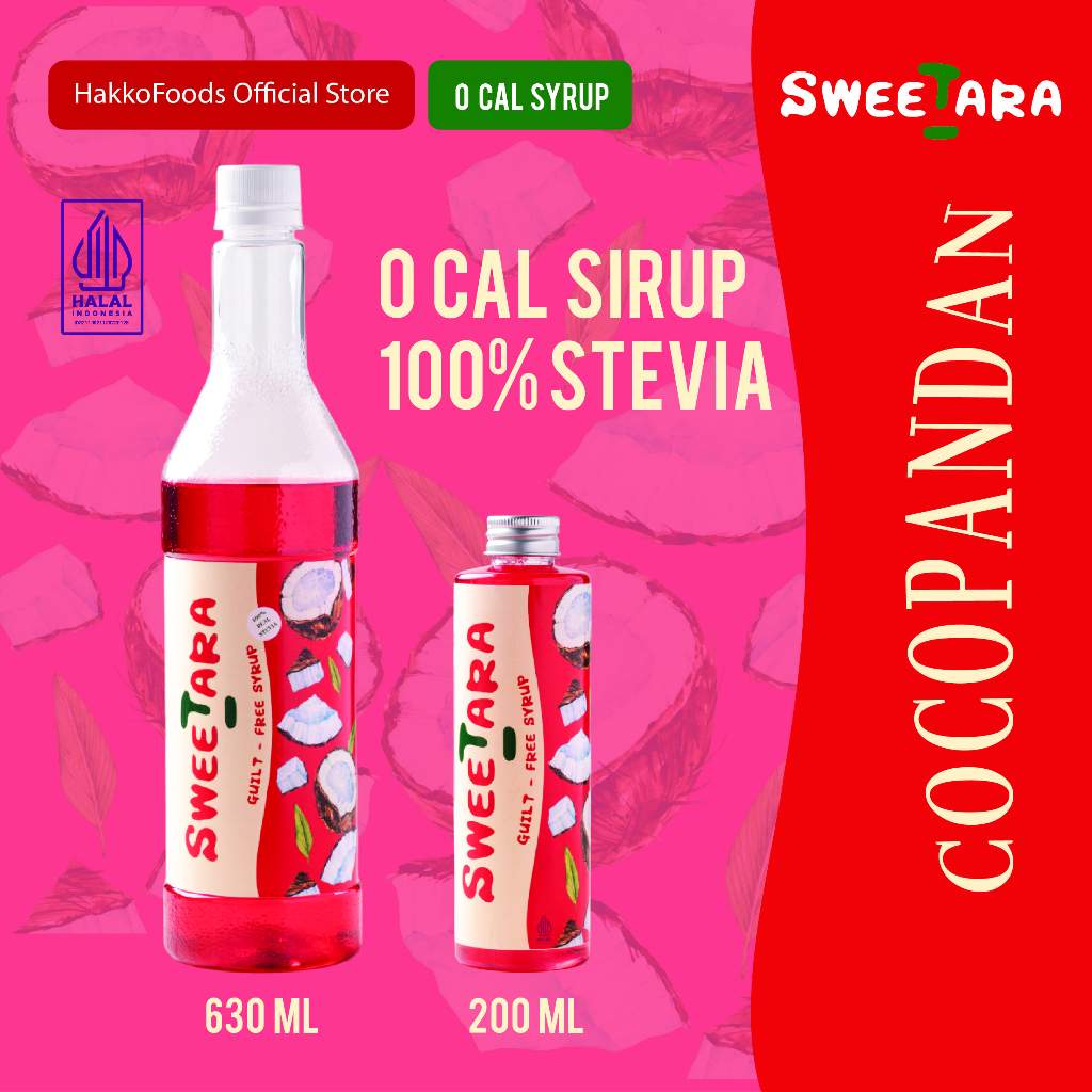 

Sweetara Sirup Varian | Sirup Stevia Zero Calorie 200 ml by Hakkofoods