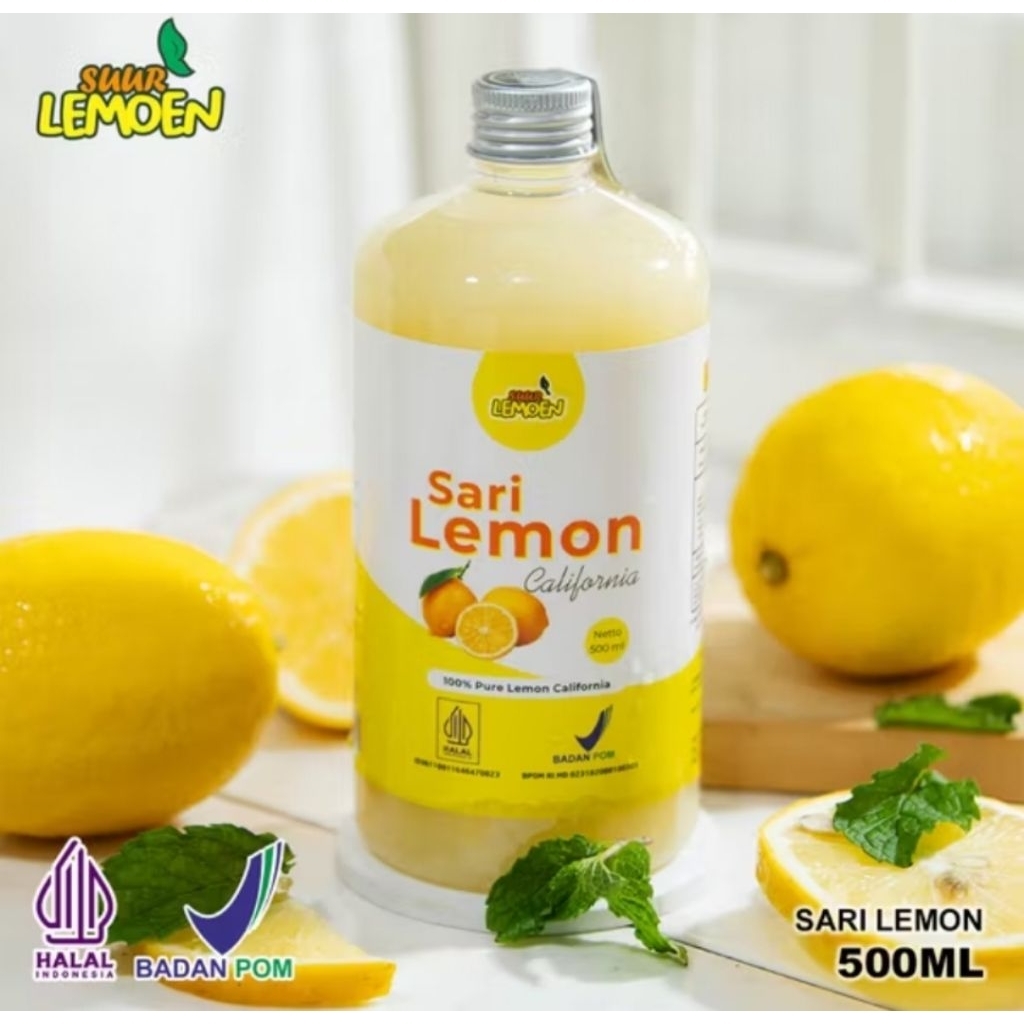 

Sari Lemon Murni Suur Lemoen 250 ml - 500 ml Lemon California Asli untuk Detox dan Kesehatan