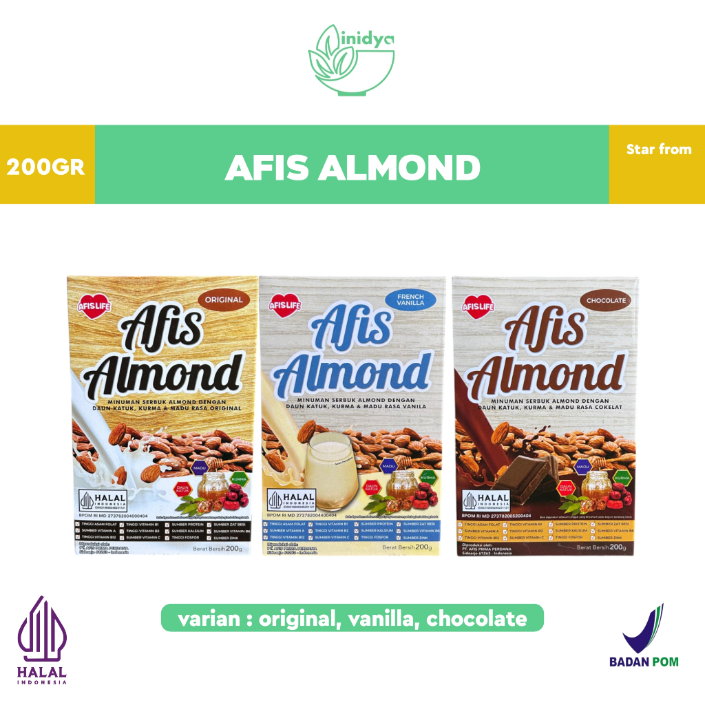 AFIS - Asi Booster Susu Almond 200gr Pelancar Asi Daun Katuk Asi Booster