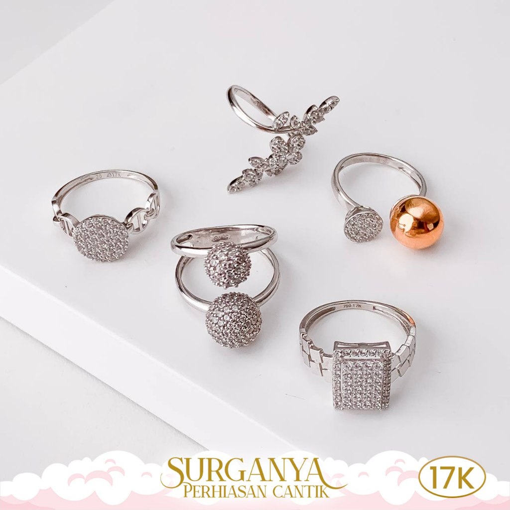 Macan Gold Kadar 17K White Gold For Ring - Cincin Model Bold