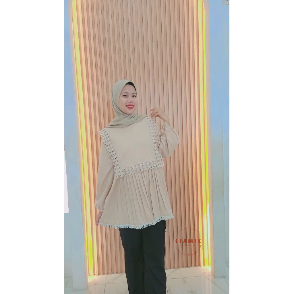 Semi tunik burkat model rompi import