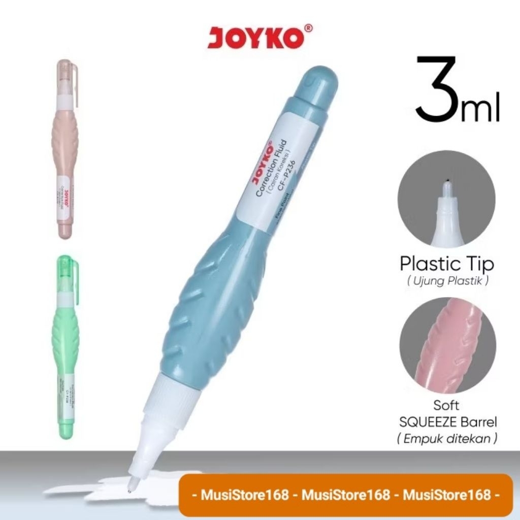 

MS168 - Tip Ex Cair Joyko Pastel CF-P236 / CorrectionFluid / Cairan Koreksi / Tip X