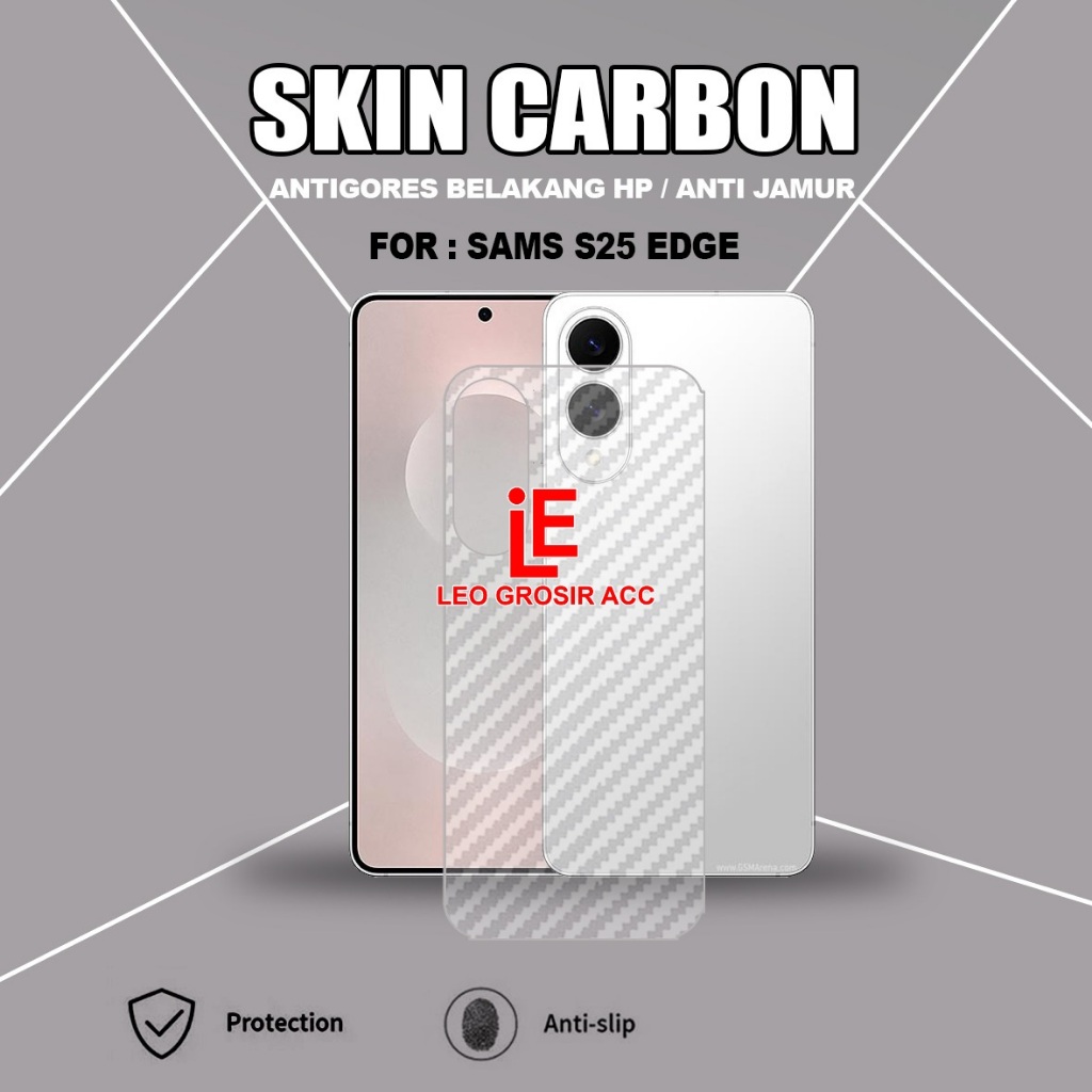 SAMSUNG A27 SAMSUNG A25 SAMSUNG S25 EDGE SAMSUNG S25 PLUS SKIN CARBON ANTI JAMUR ANTIGORES BELAKANG 