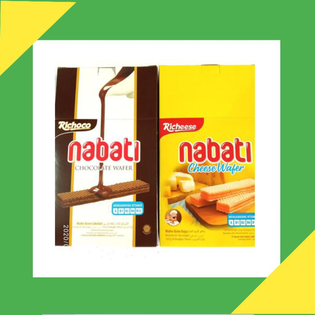 

Nabati Wafer eceran 500 | box isi 20 pcs - Keju