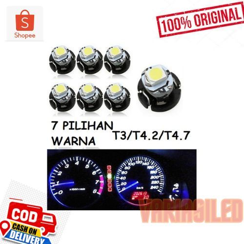 12 Volt Lampu Led Panel AC Dashboard Speedometer T3 T4.2 T4.3 Wedge Mobil