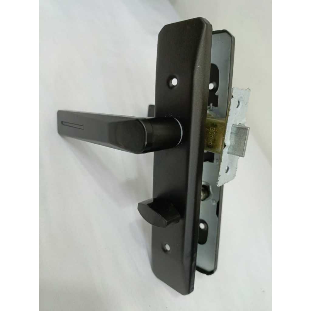 Terangbenderang_ Handle Gagang Pintu Set Alumunium / Kunci Kamar Mandi / Toilet Pintu Alumunium