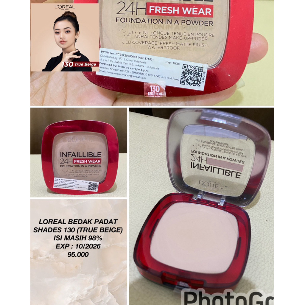 LOREAL BEDAK | LOREAL INFALIBLE 24H PRELOVED (FREE LIPSTIK OMG)