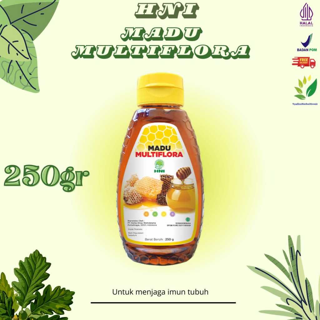 

MADU MULTIFLORA HNI 250 gr Original Madu Murni Alami