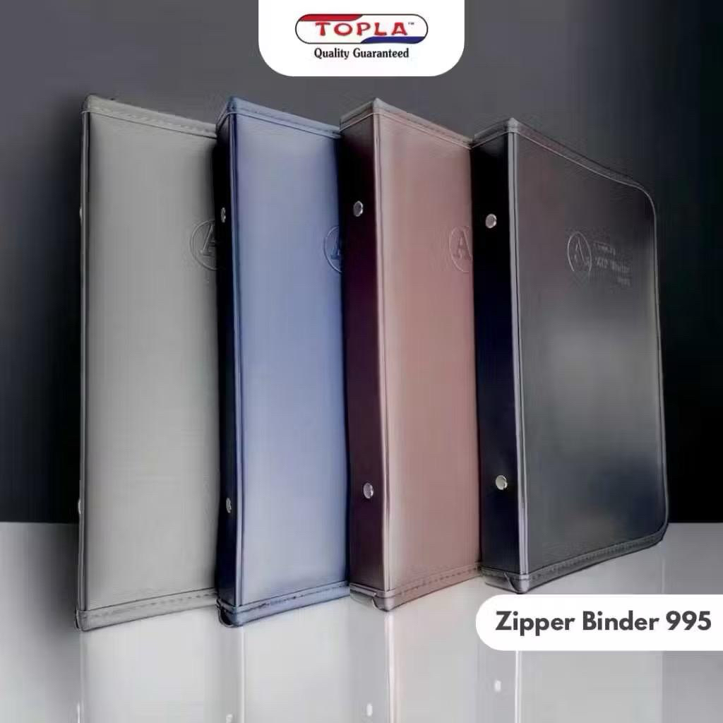 Map Binder Kulit A5 Topla + Zipper ZB-995 - Map Binder Kulit Resleting