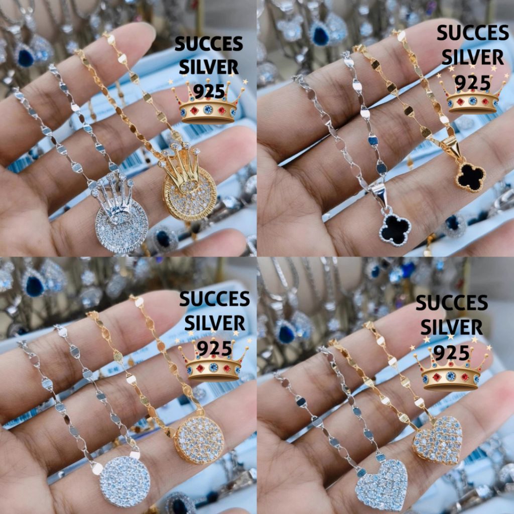 KALUNG PERAK ASLI 925 LAPIS EMAS VARIASI TOSCANO