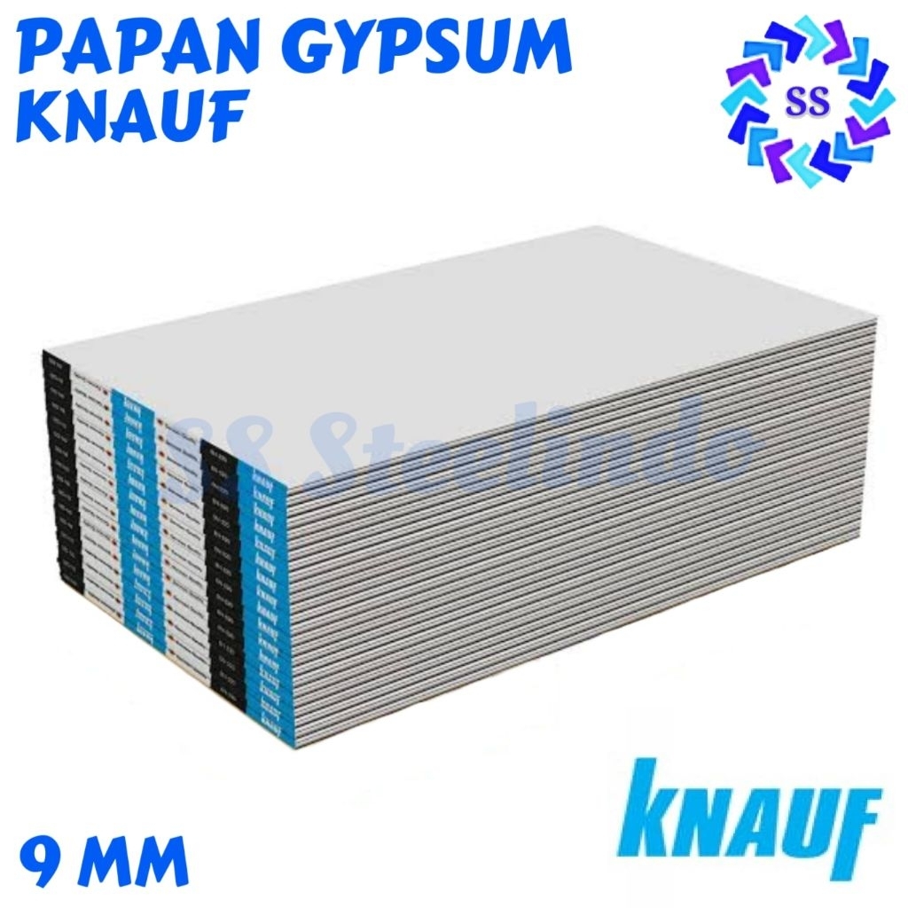 PAPAN PLAFON GYPSUM KNAUF 9MM (120CMx240CM)