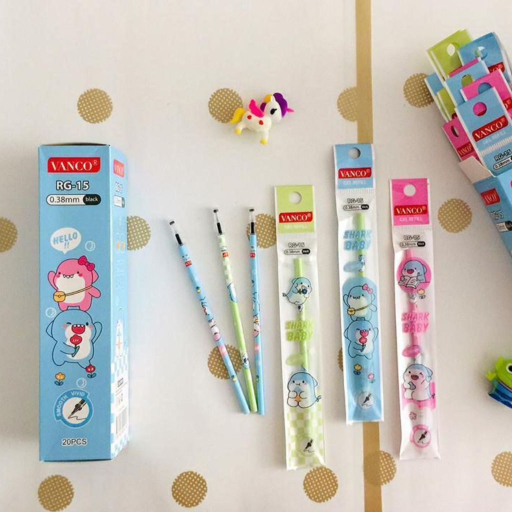 

[1 BOX / 20 PCS] REFILL GEL PEN VANCO RG-15 FANCY