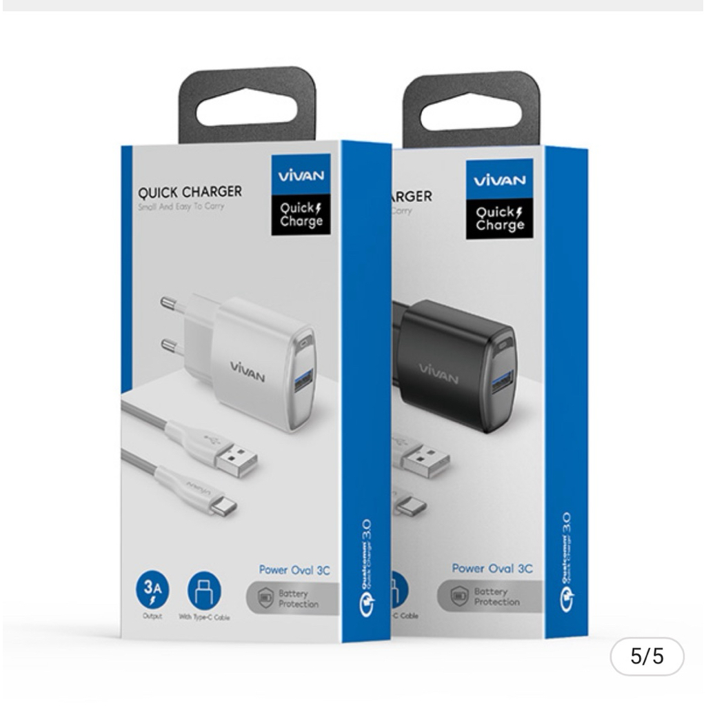 QUICK CHARGER VIVAN TYPE-C 18 WATT